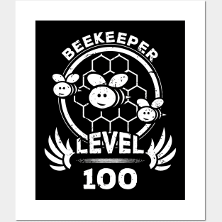 Level 100 Beekeeper Beekeeping Fan Gift Posters and Art